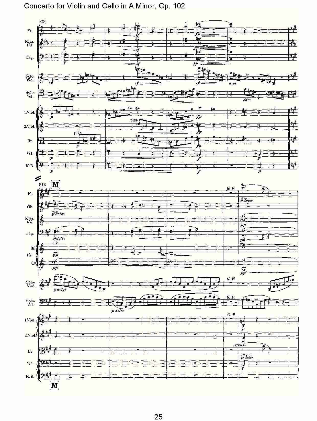 A小调小提琴与大提琴协奏曲, Op.102第一乐章（五）