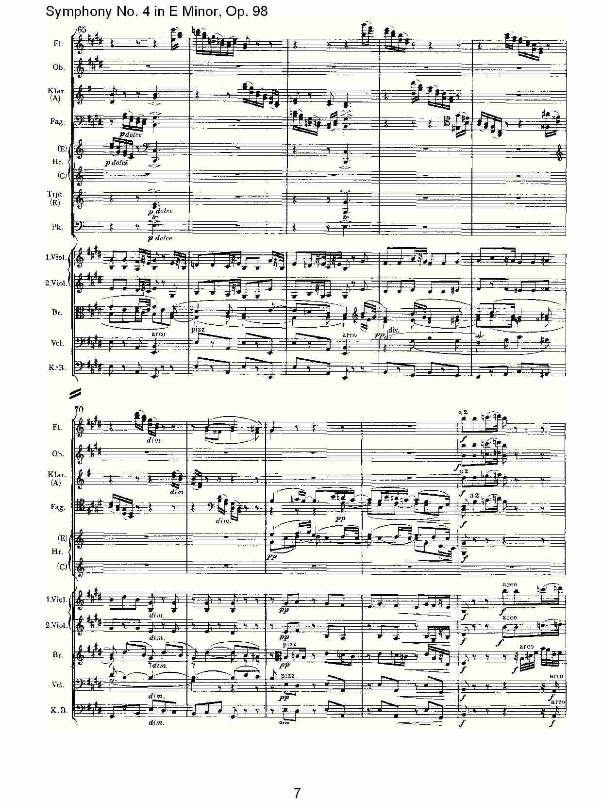 E小调第四交响曲, Op.98第二乐章（二）