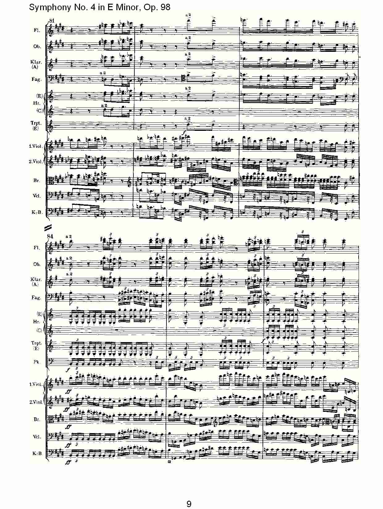 E小调第四交响曲, Op.98第二乐章（二）