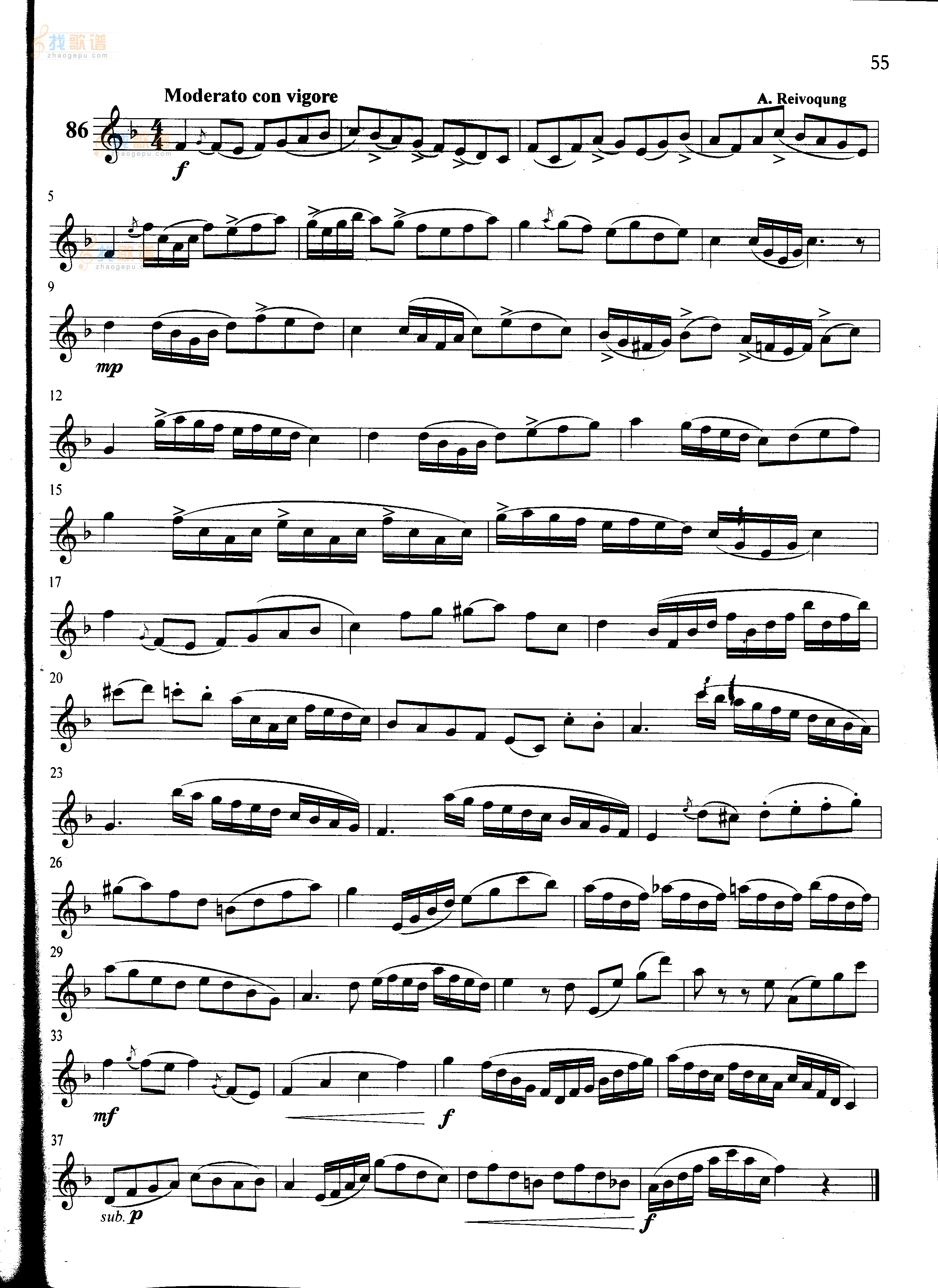 萨克斯管练习曲第100—055页