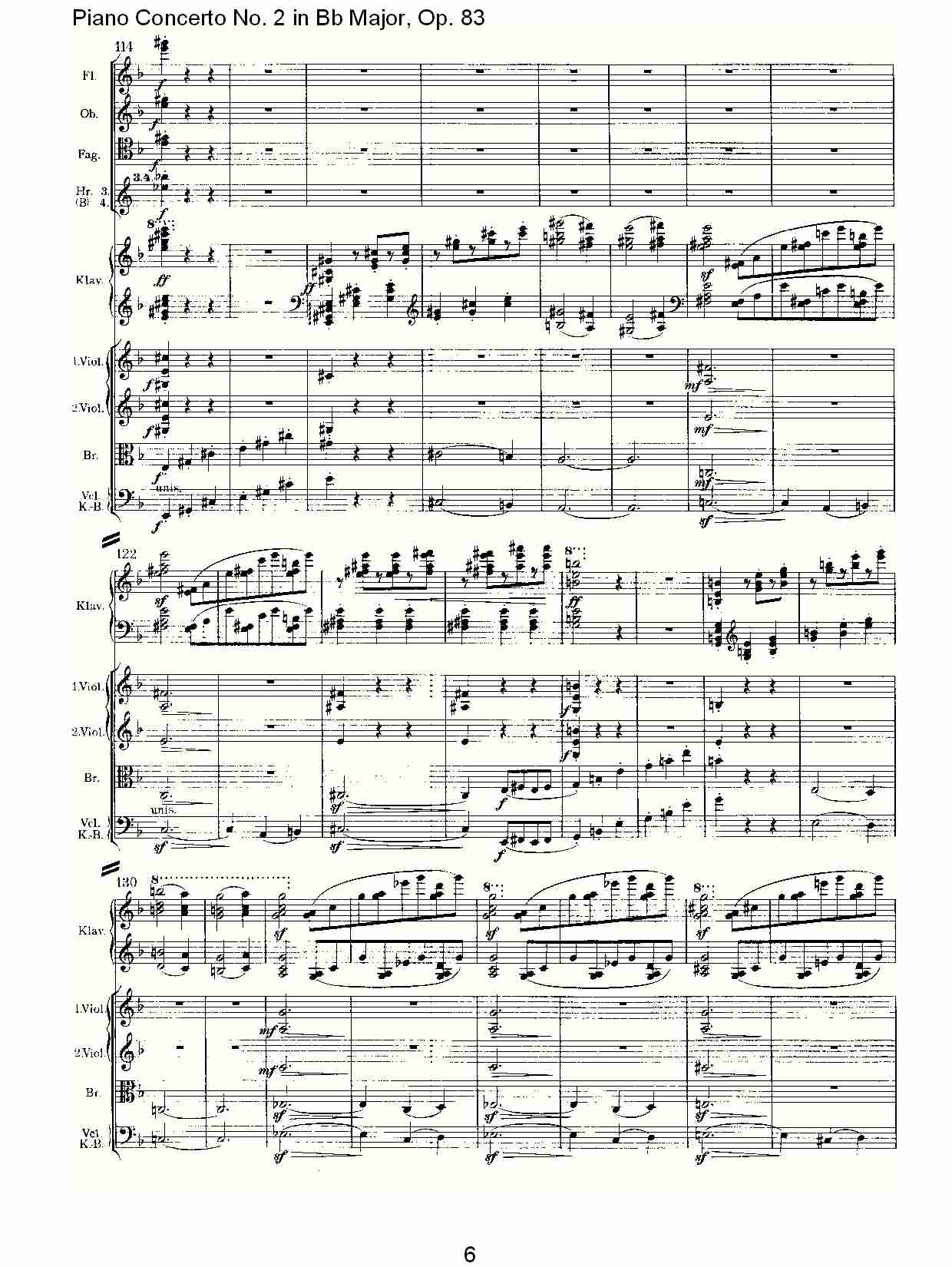 Bb大调钢琴第二协奏曲, Op.83第二乐章（二）