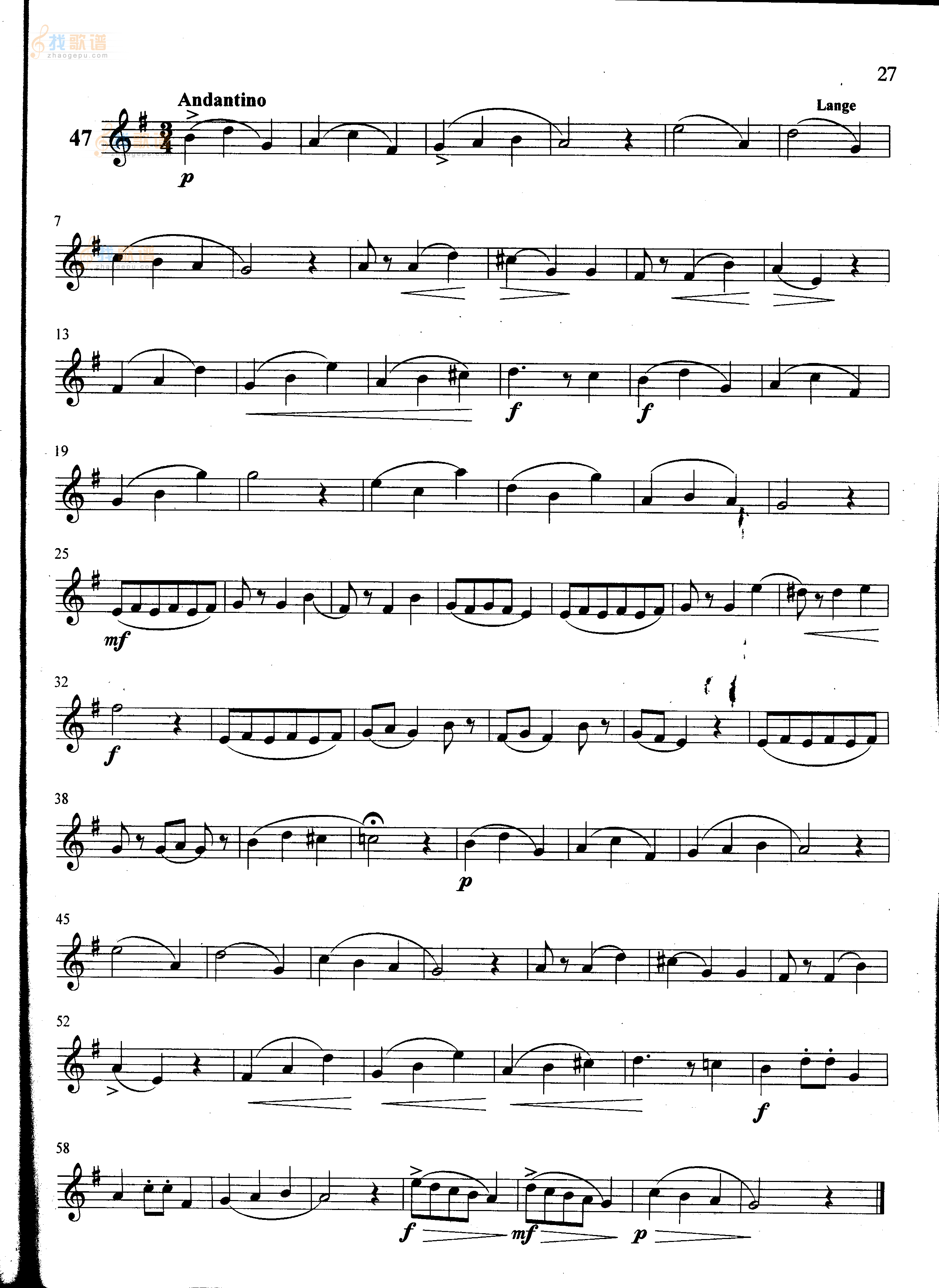 萨克斯管练习曲第100—027页