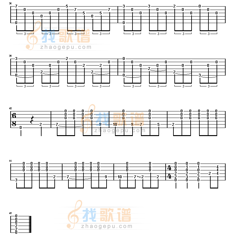 小罗曼史-认证谱吉他谱( 六)-