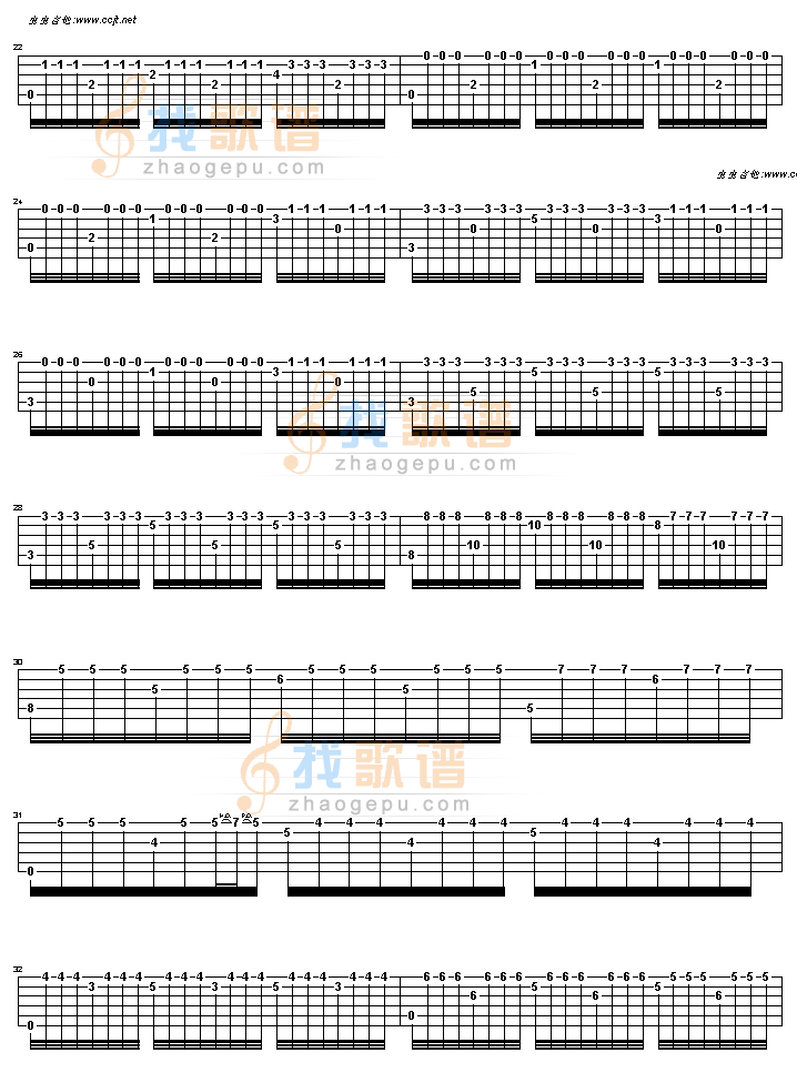 阿尔汉布拉宫的回忆吉他谱( GTP 六)