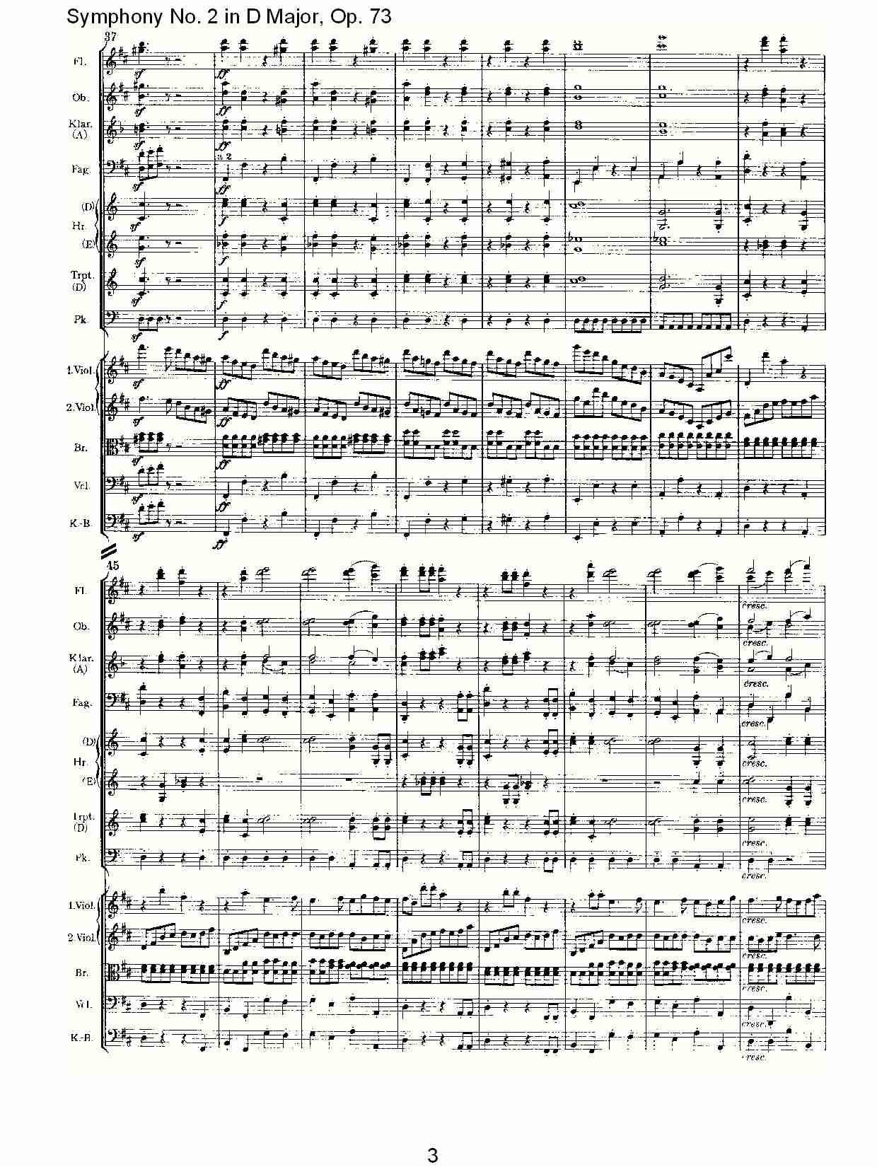 D大调第二交响曲, Op.73第四乐章（一）