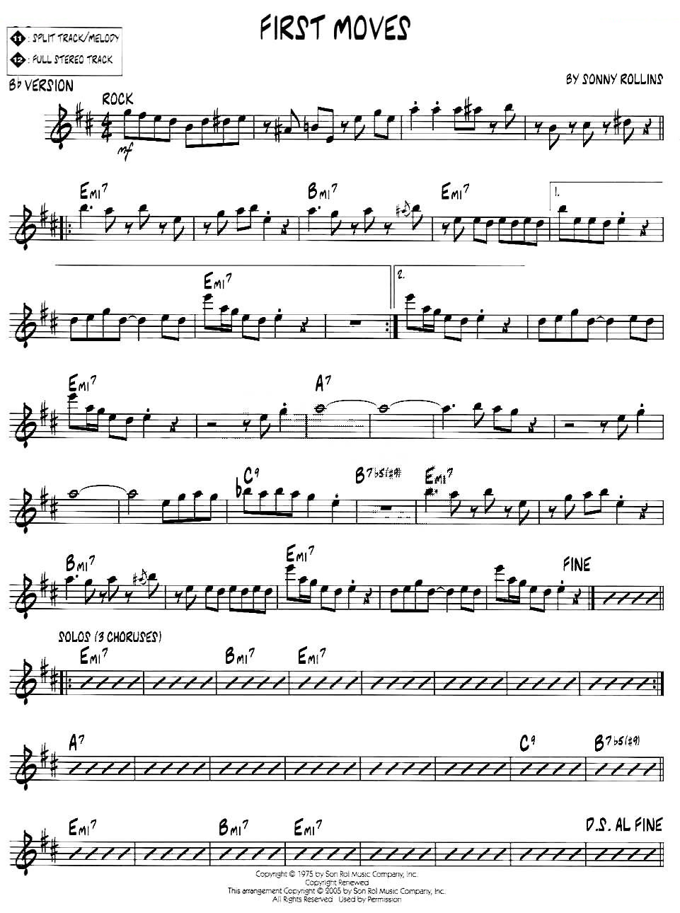 FIRST MOVES（jazz系列萨克斯谱）