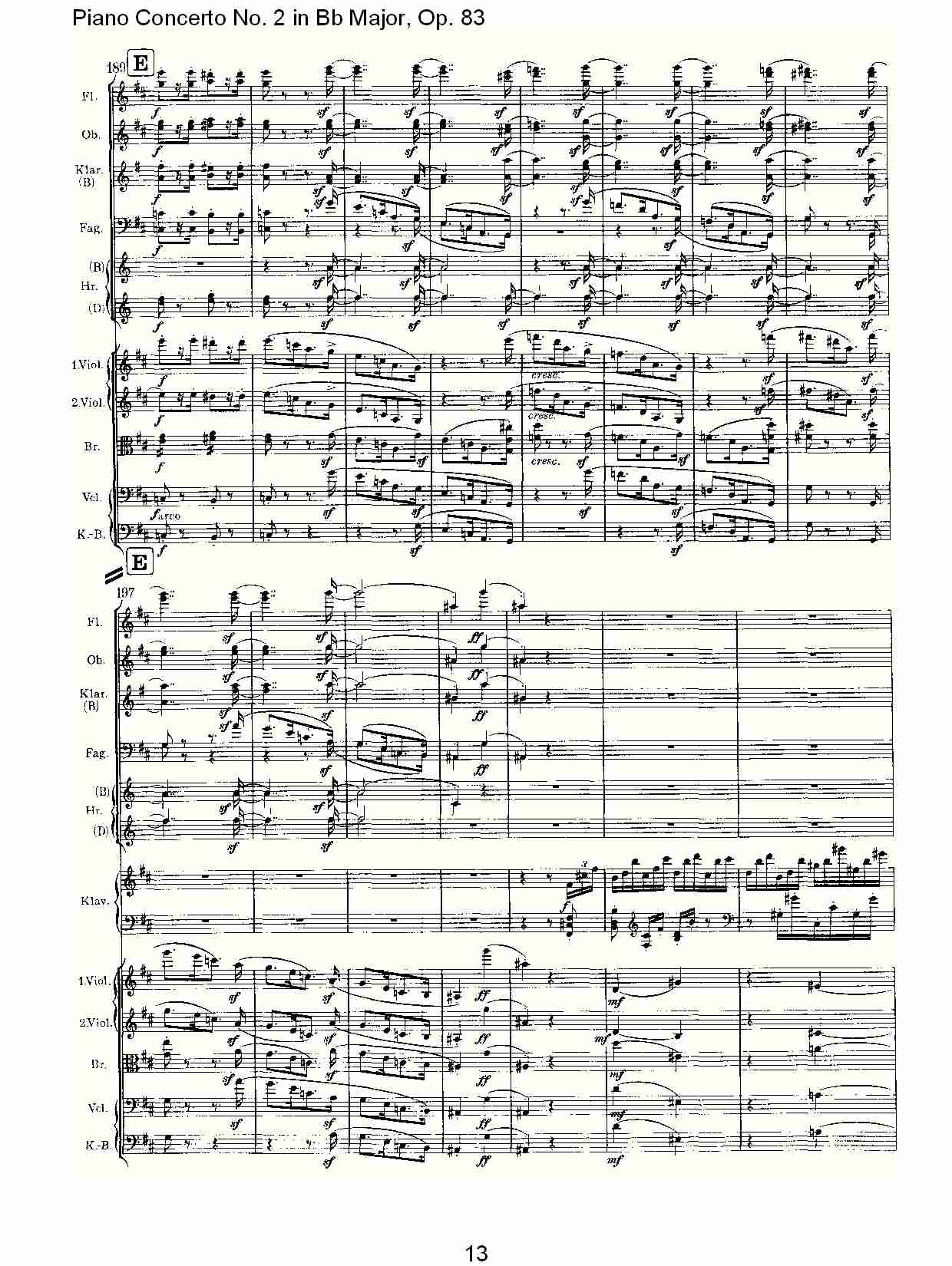 Bb大调钢琴第二协奏曲, Op.83第四乐章（三）