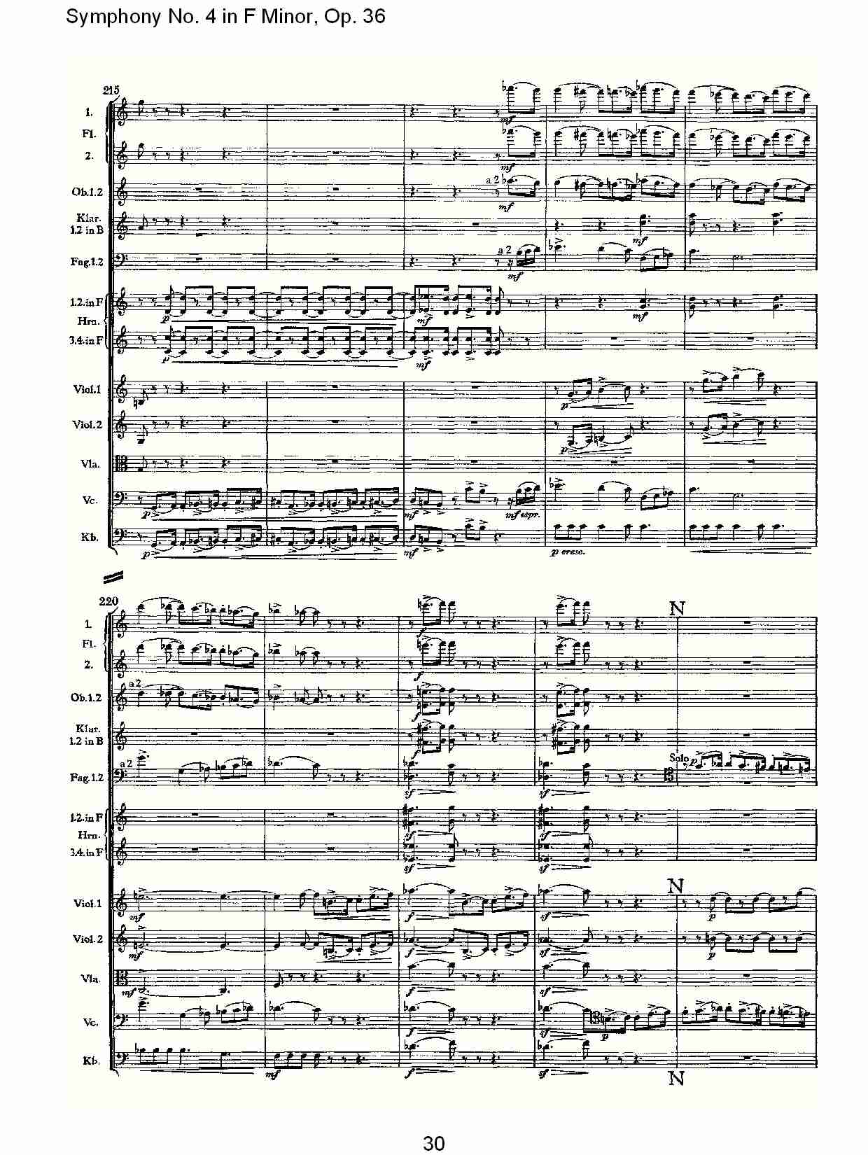 F小调第四交响曲,  Op. 36 第一乐章（六）