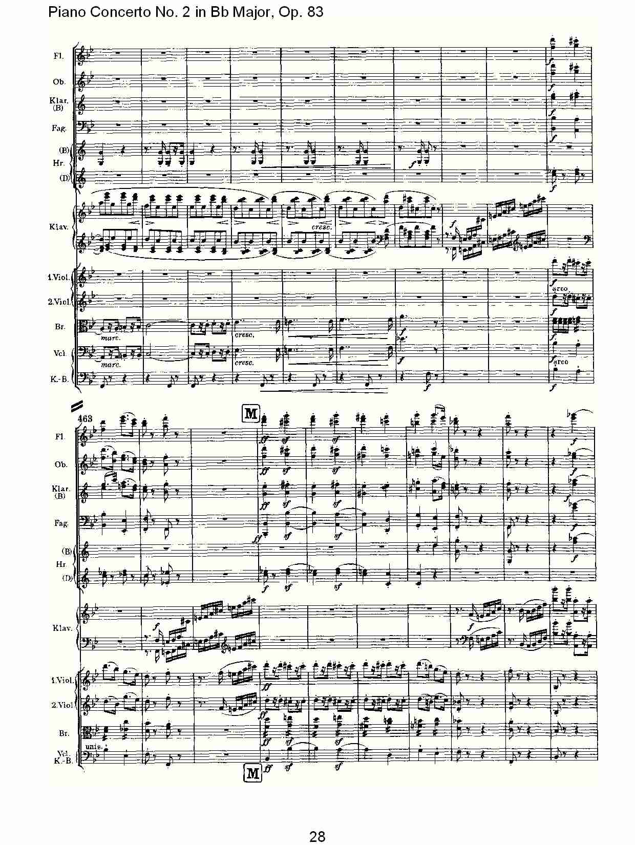 Bb大调钢琴第二协奏曲, Op.83第四乐章（六）