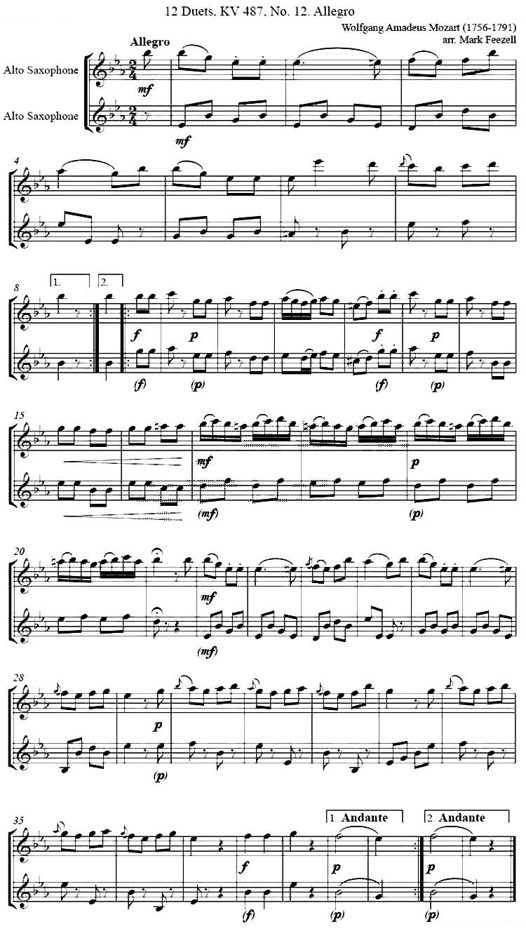 中音萨克斯G大调练习曲一首