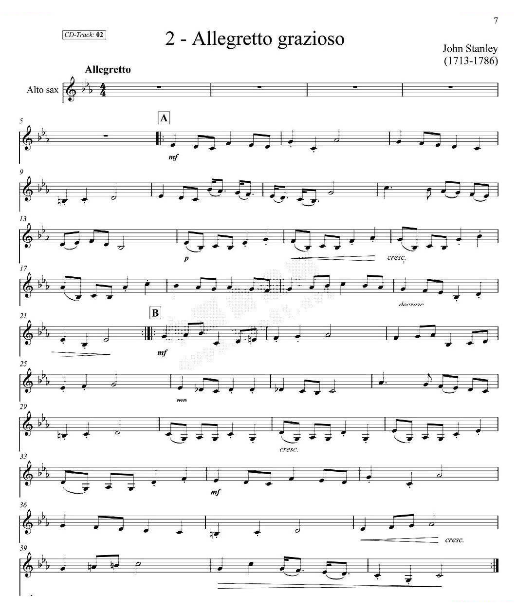 古典SAX12首（中音萨克斯分谱）