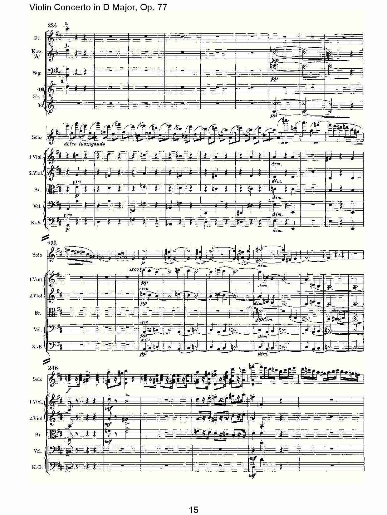 D大调小提琴协奏曲, Op.77第一乐章（三）