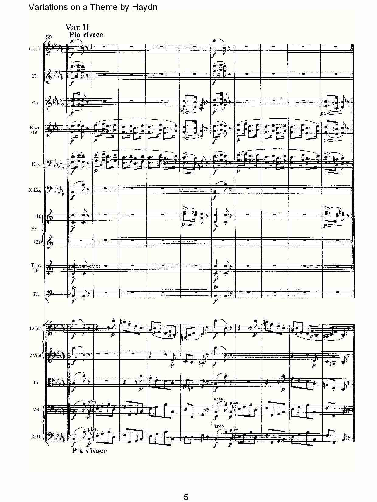 Variations on a Theme by Haydn   海顿主旋律变奏曲（一）