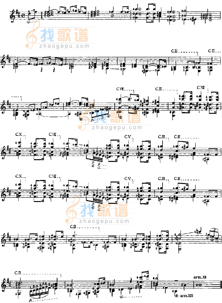 大教堂La Catedral (preludio)吉他谱(谱)