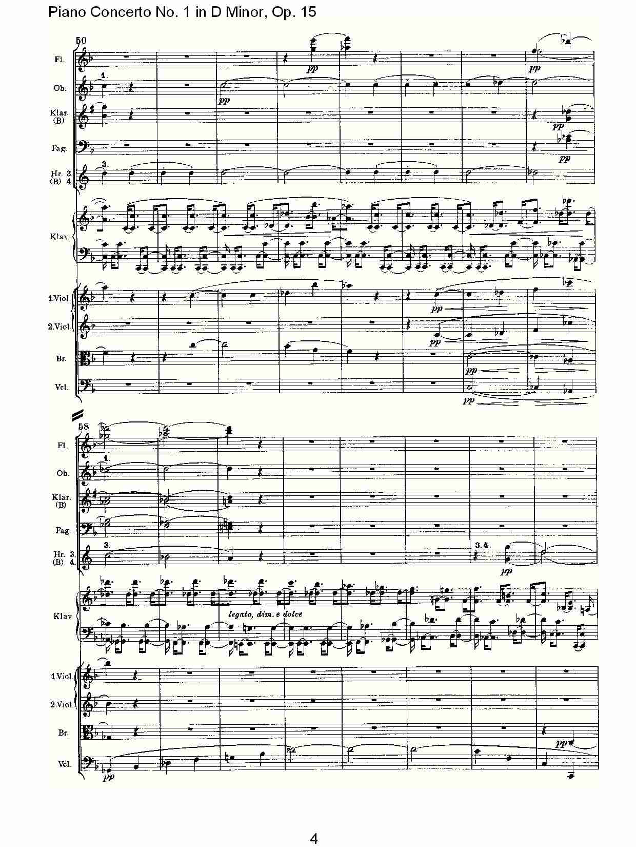 D小调钢琴第一协奏曲, Op.15第三乐章（一）