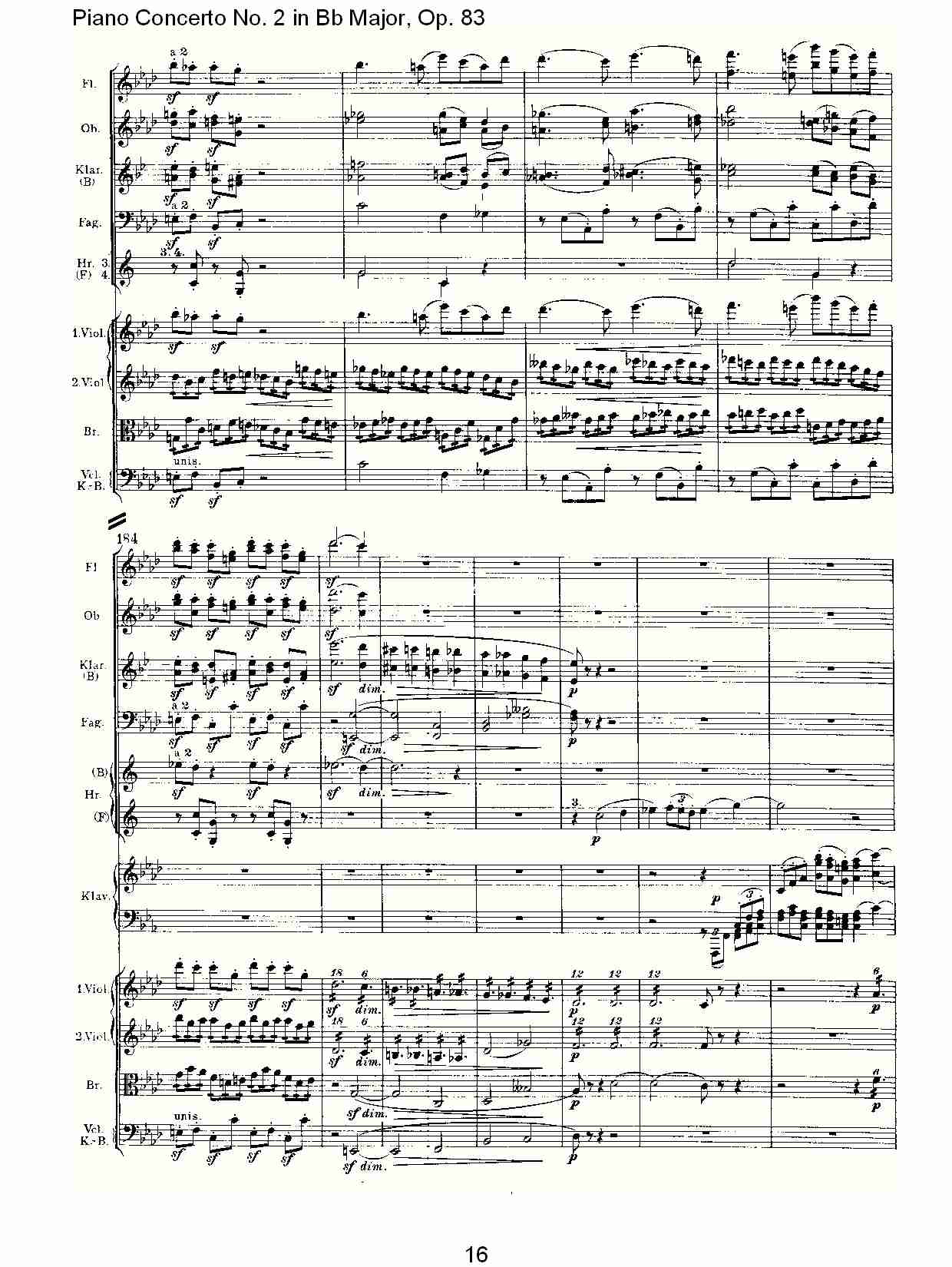 Bb大调钢琴第二协奏曲, Op.83第一乐章（四）