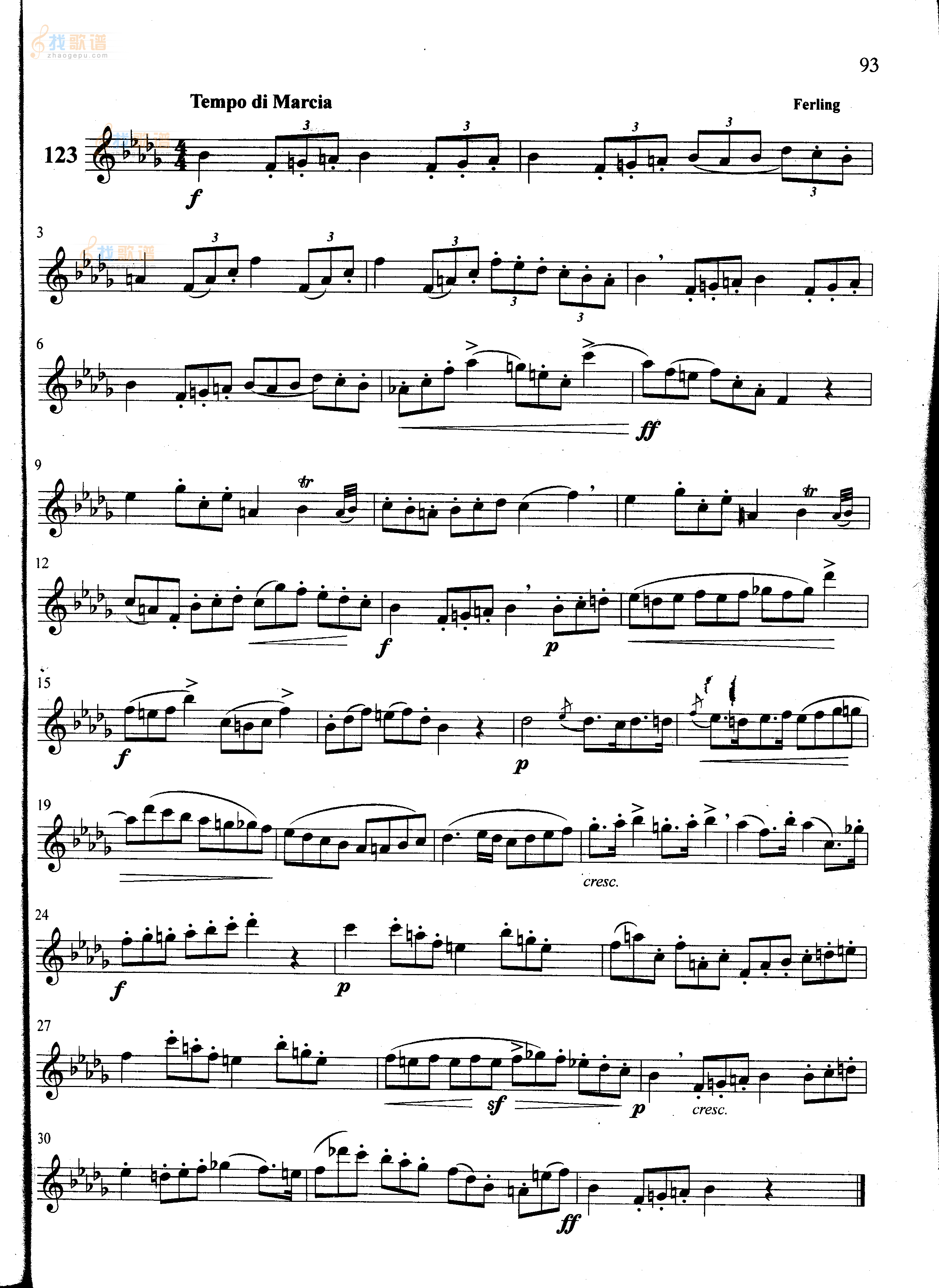 萨克斯管练习曲第100—093页