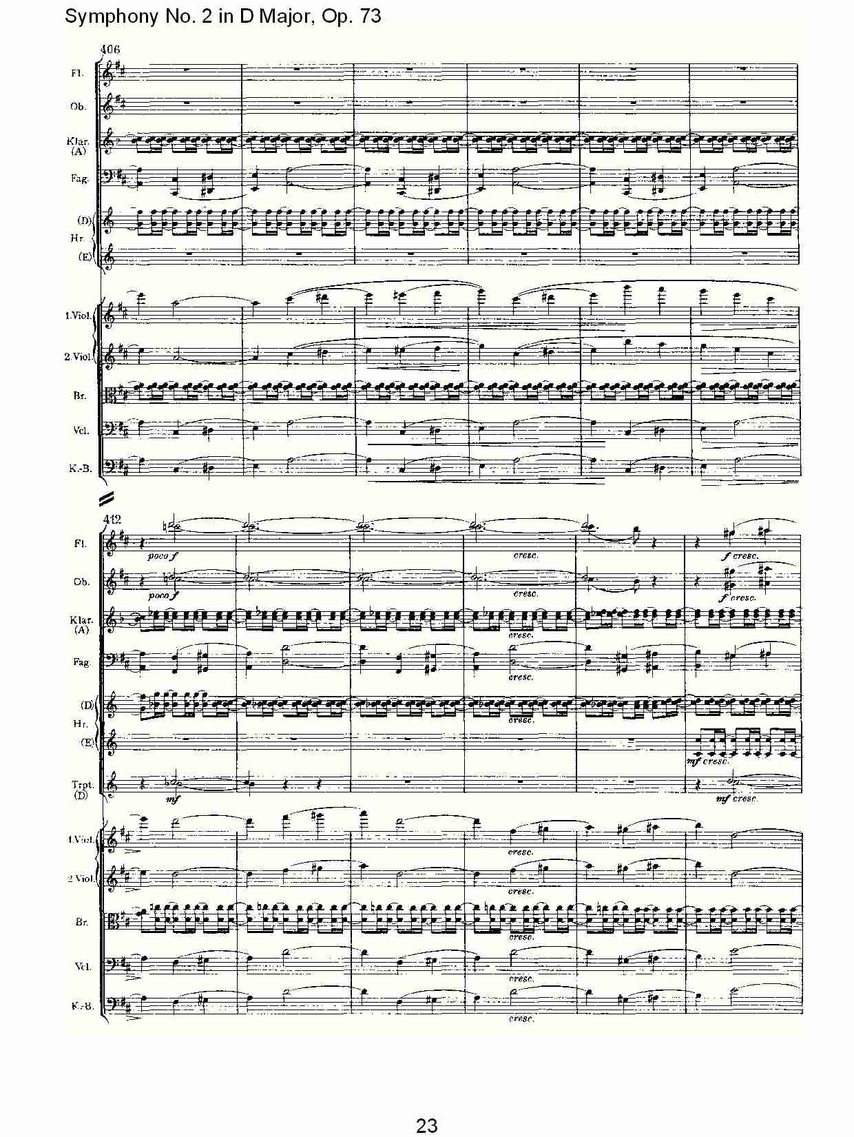 D大调第二交响曲, Op.73第一乐章（五）