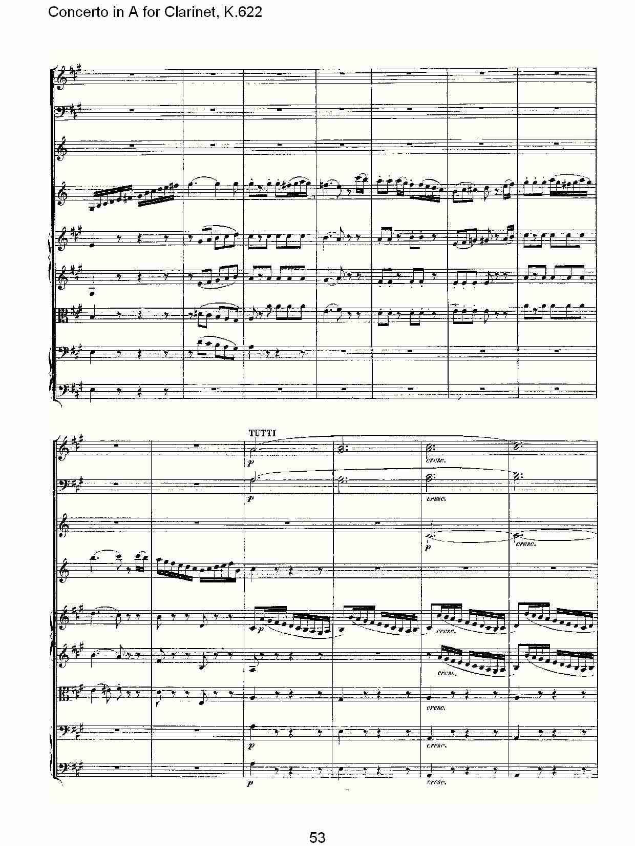 A调单簧管协奏曲, K.622（十一）