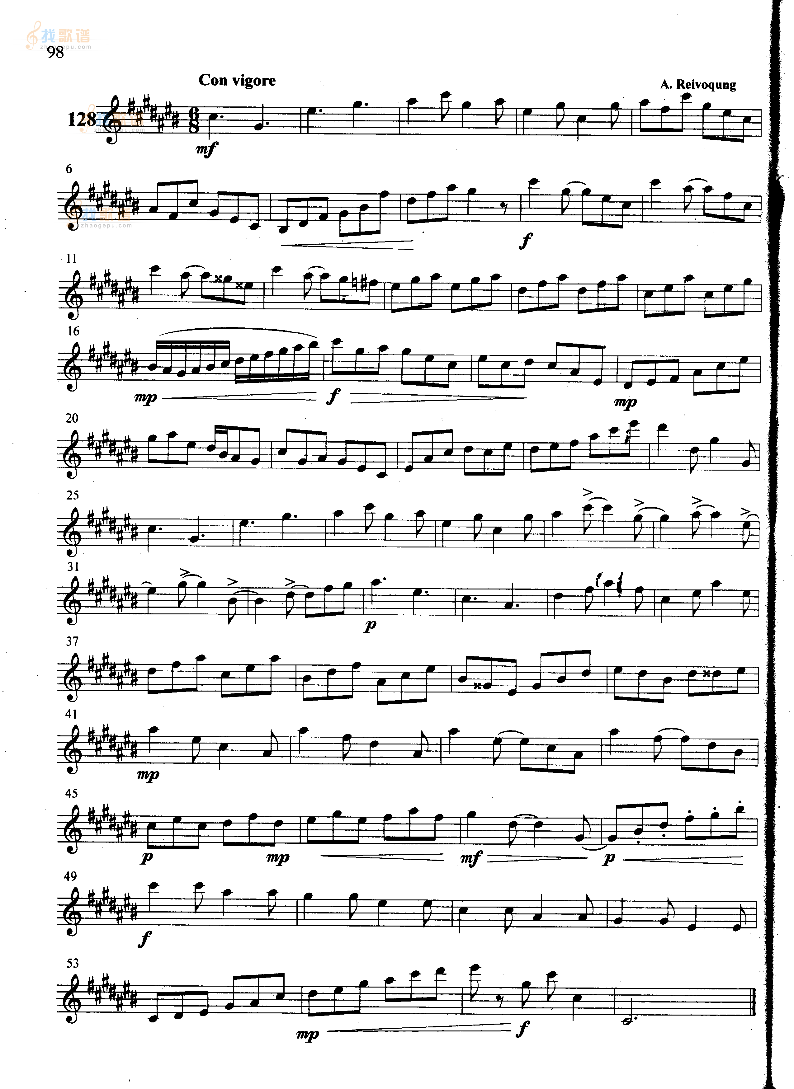 萨克斯管练习曲第100—098页