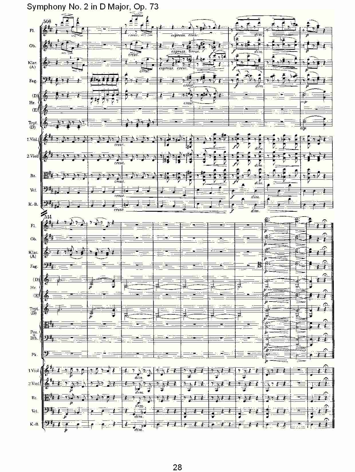 D大调第二交响曲, Op.73第一乐章（六）