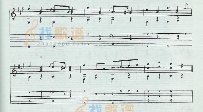 西边之钟肖蒂什轮舞曲吉他谱( 六)