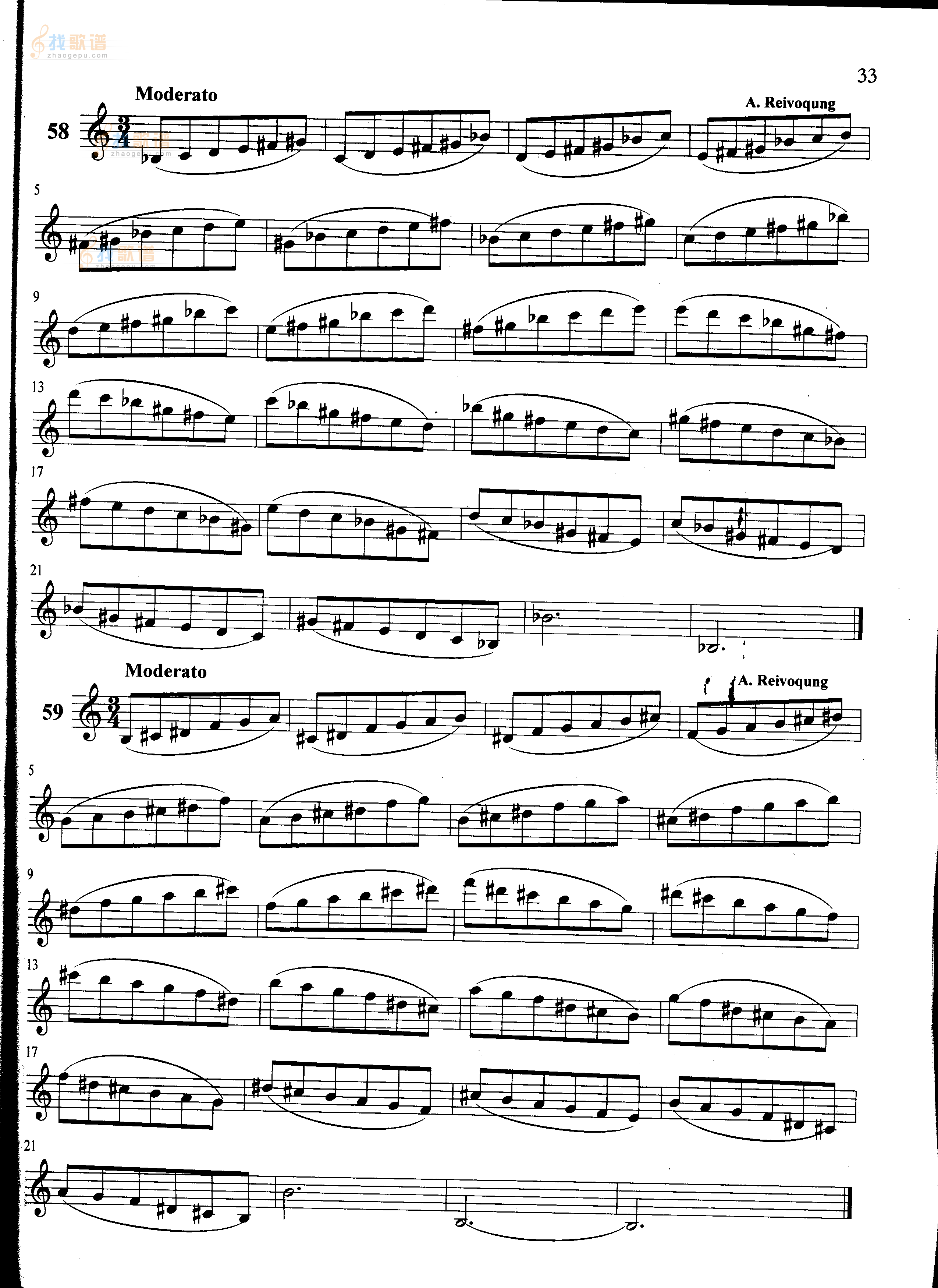 萨克斯管练习曲第100—033页