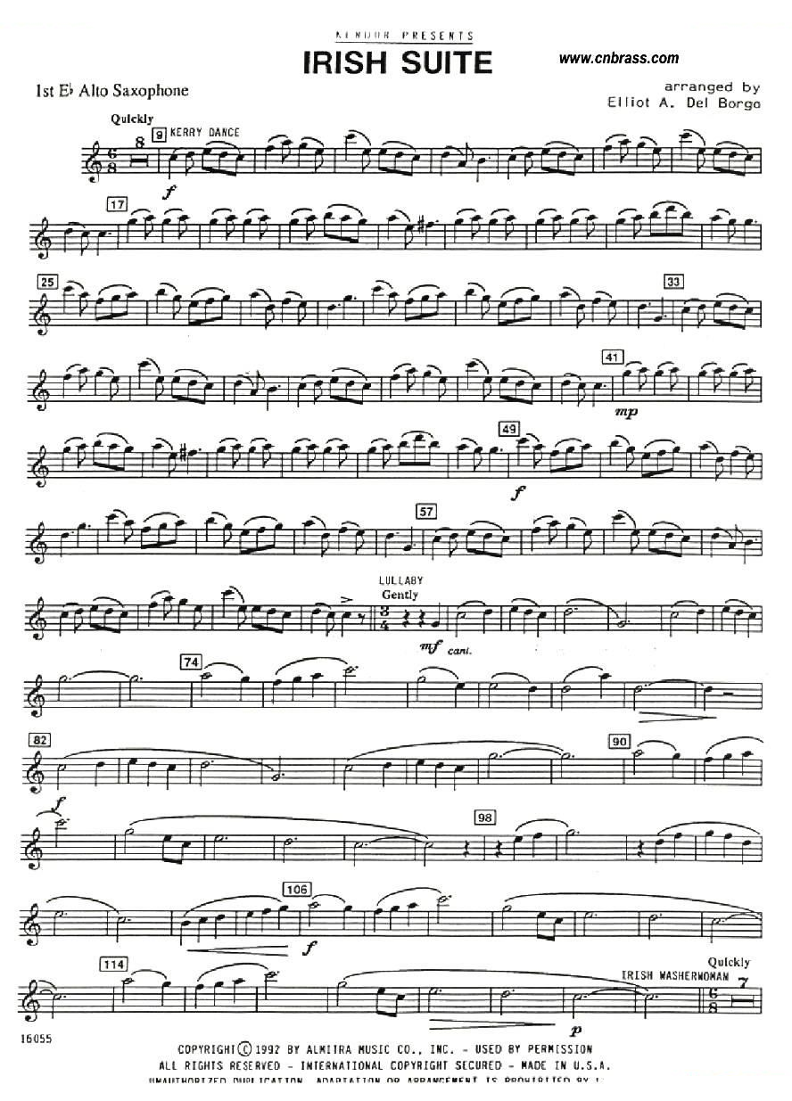 IRISH SUITE（爱尔兰组曲）（四重奏之第一中音萨克斯）