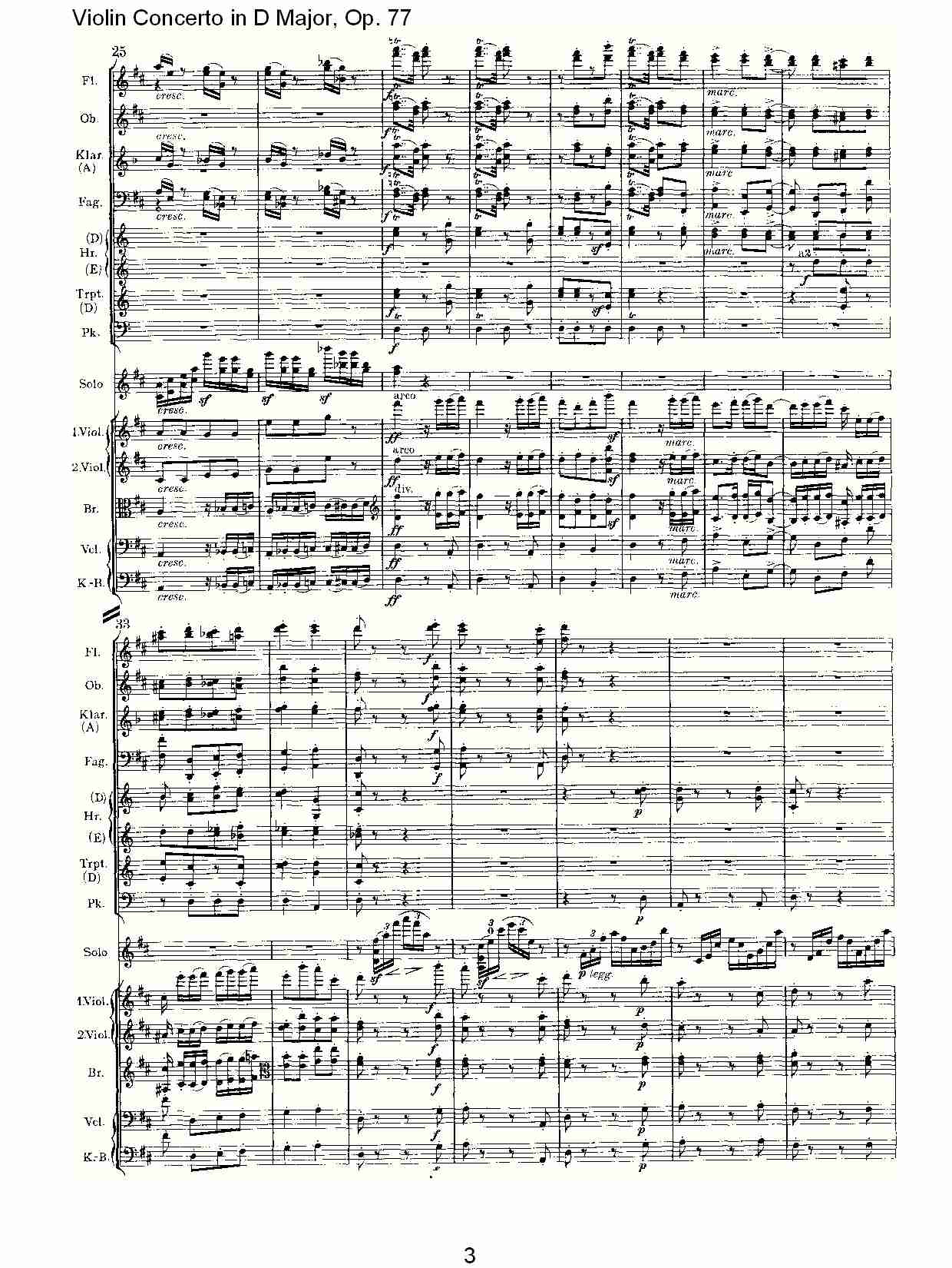 D大调小提琴协奏曲, Op.77第三乐章（一）