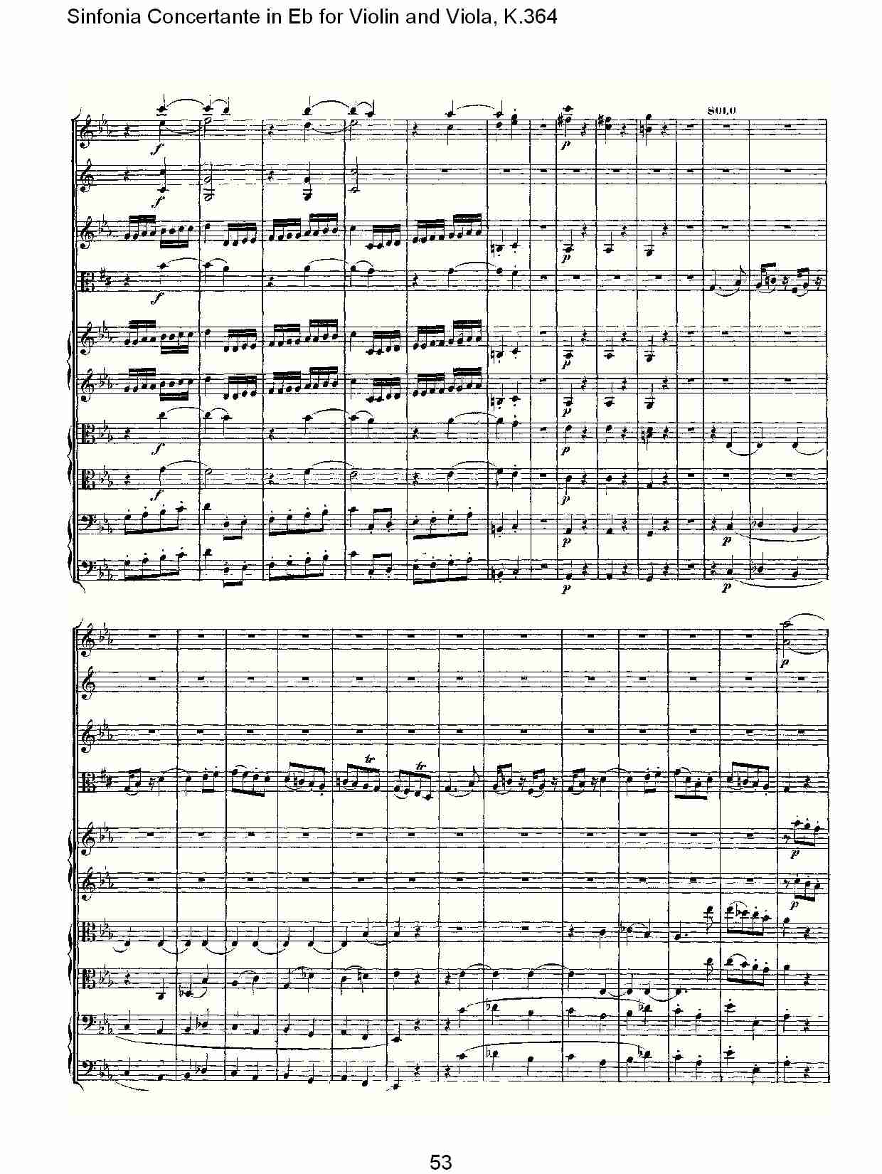 Eb调小提琴与中提琴炫技序曲, K.364（十一）