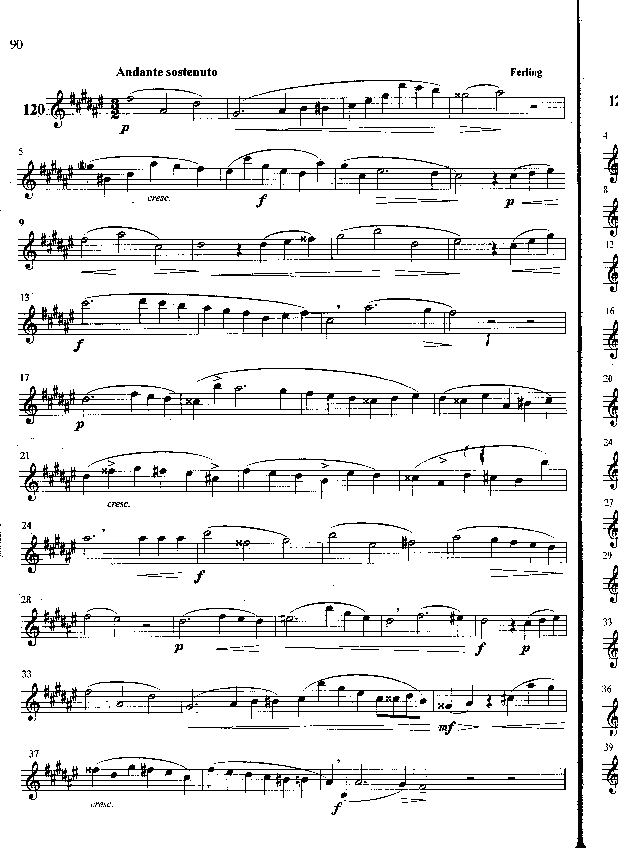 萨克斯管练习曲第100—090页