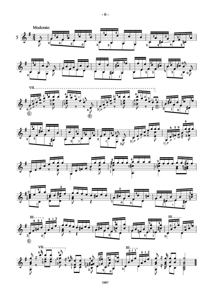 卡尔卡西25首练习曲（5）
