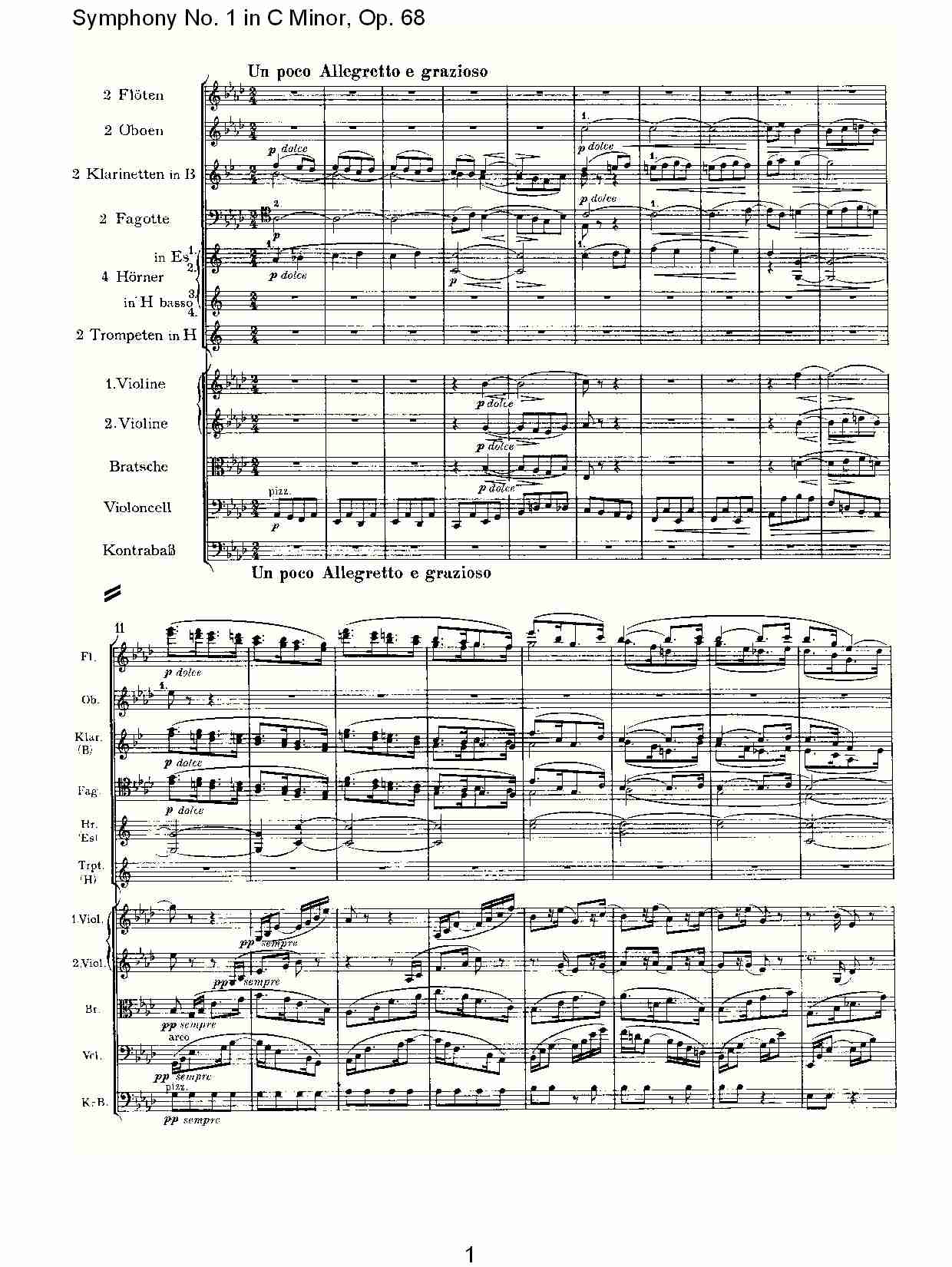 C小调第一交响曲, Op.68 第三乐章（一）.