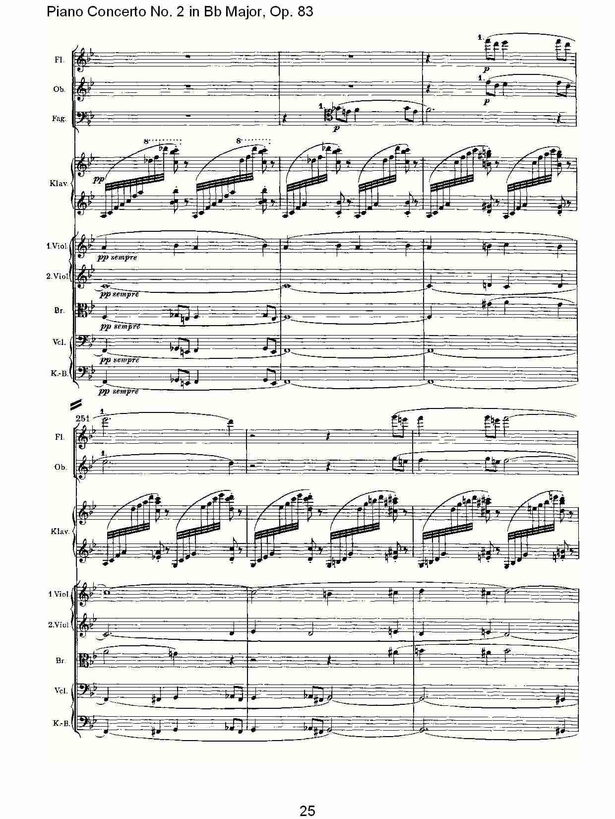 Bb大调钢琴第二协奏曲, Op.83第一乐章（五）