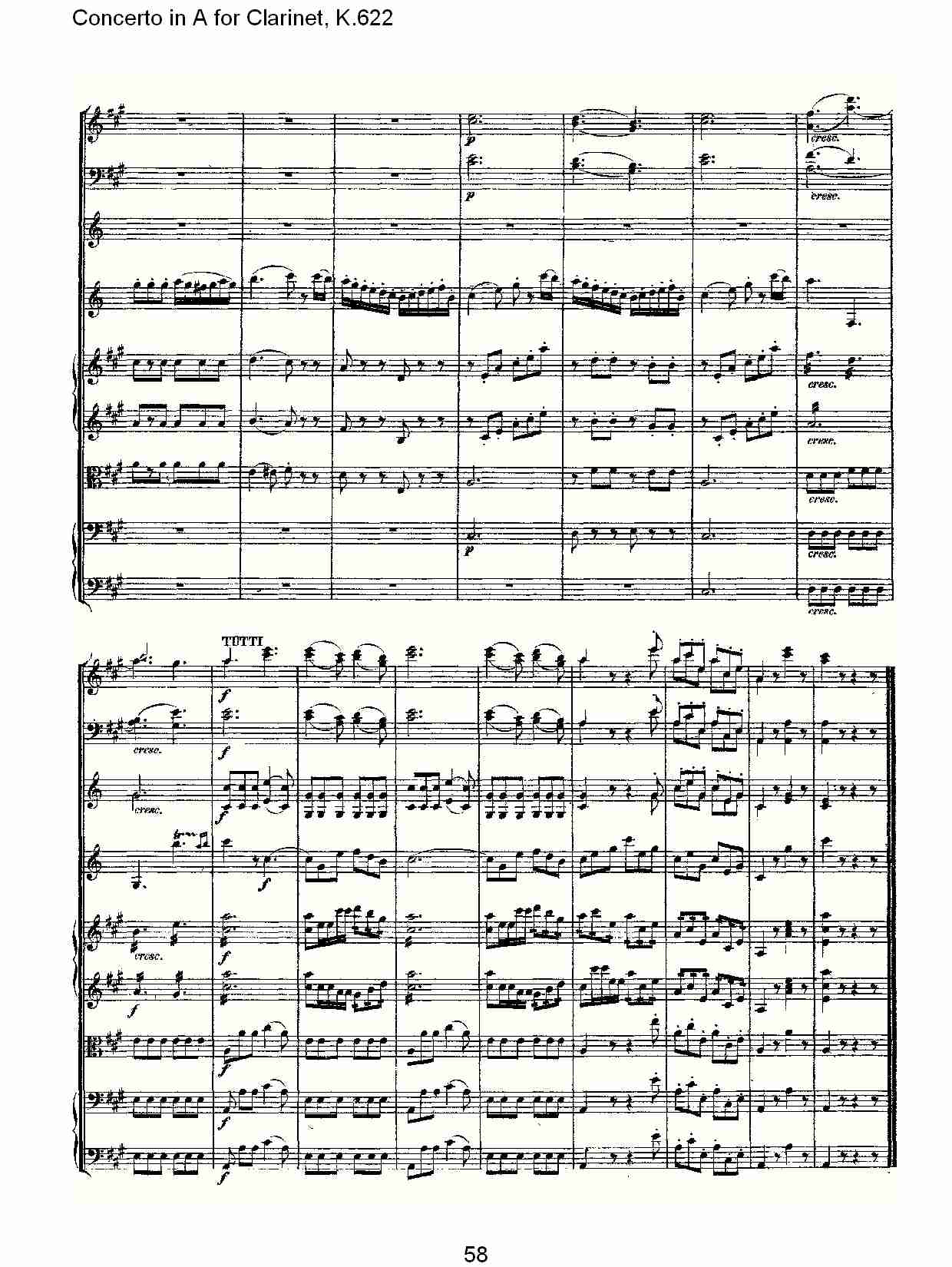 A调单簧管协奏曲, K.622（十二）