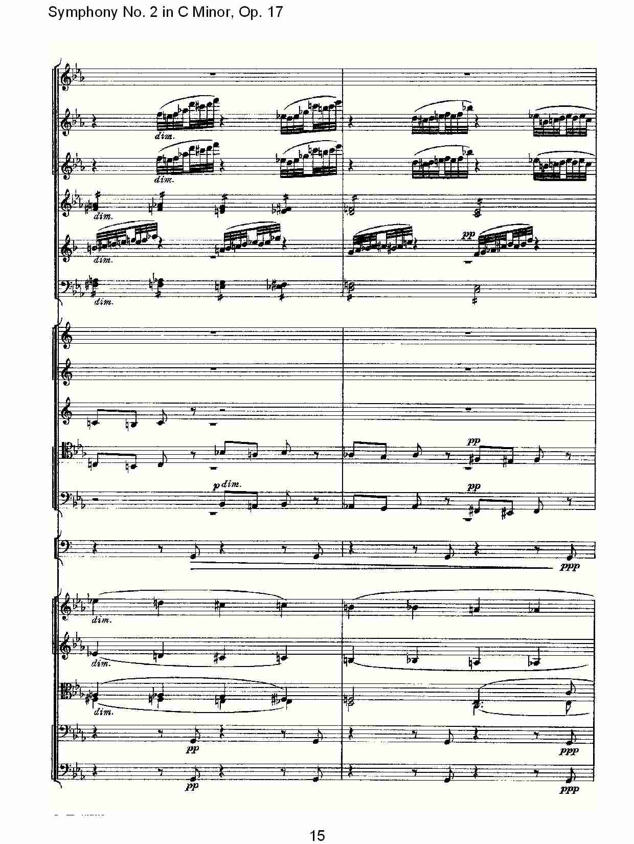 C小调第二交响曲, Op.17第一乐章（三）