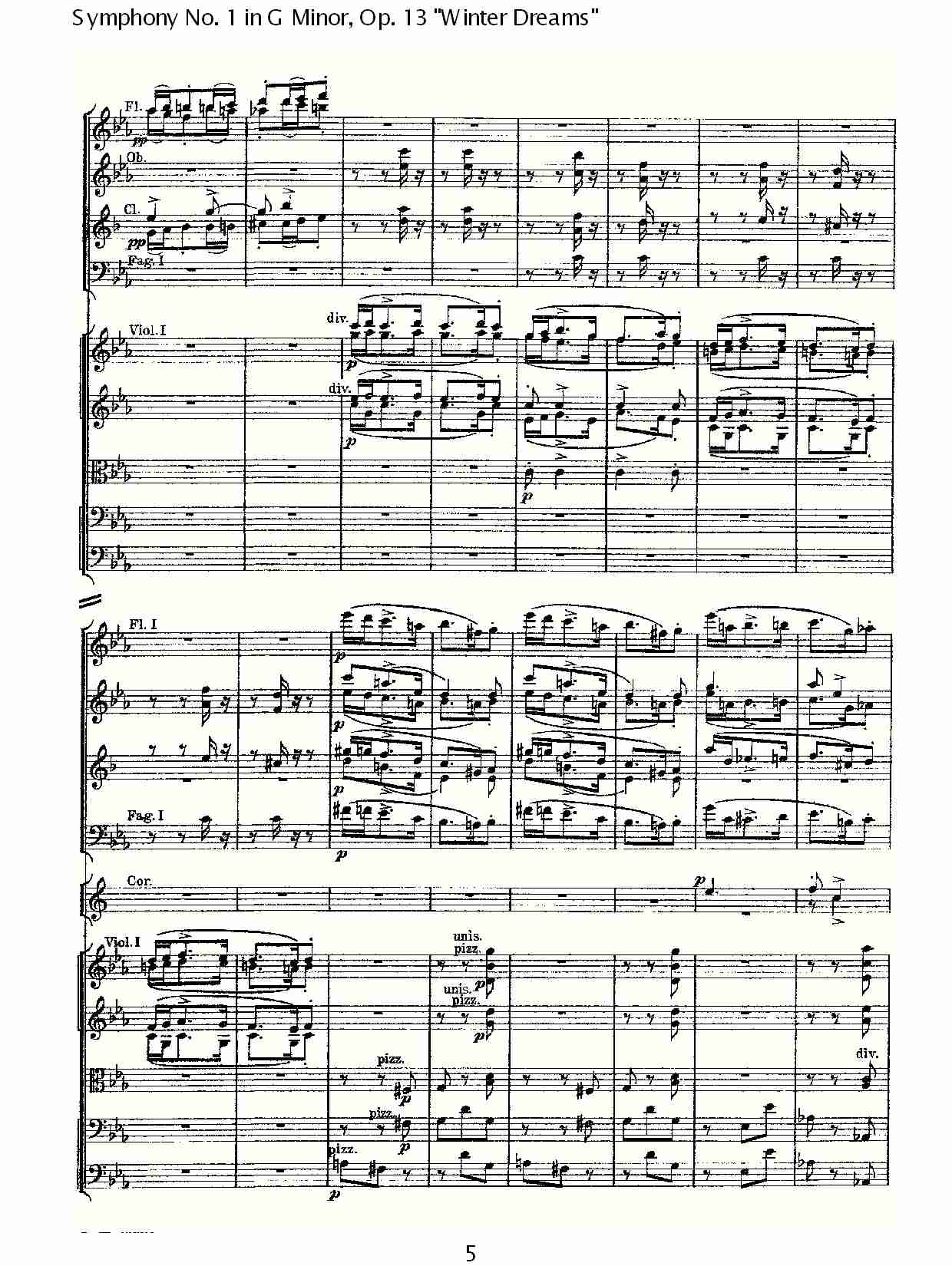 G小调第一交响曲,Op.13冬天的梦幻第三乐章（一）