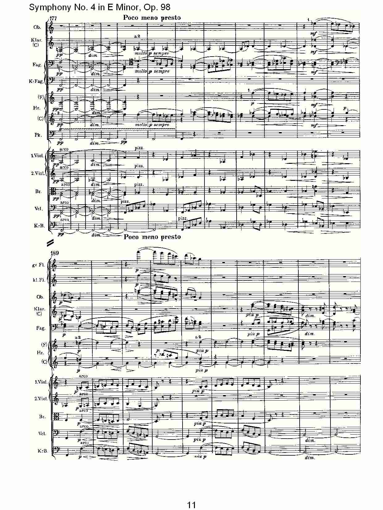 E小调第四交响曲, Op.98第三乐章（三）