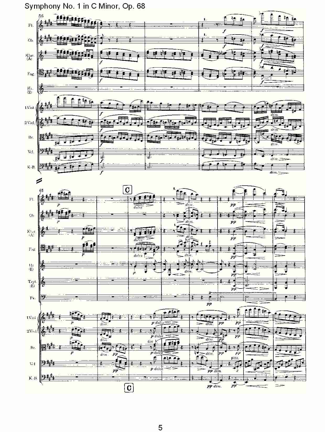 C小调第一交响曲, Op.68 第二乐章（一）.