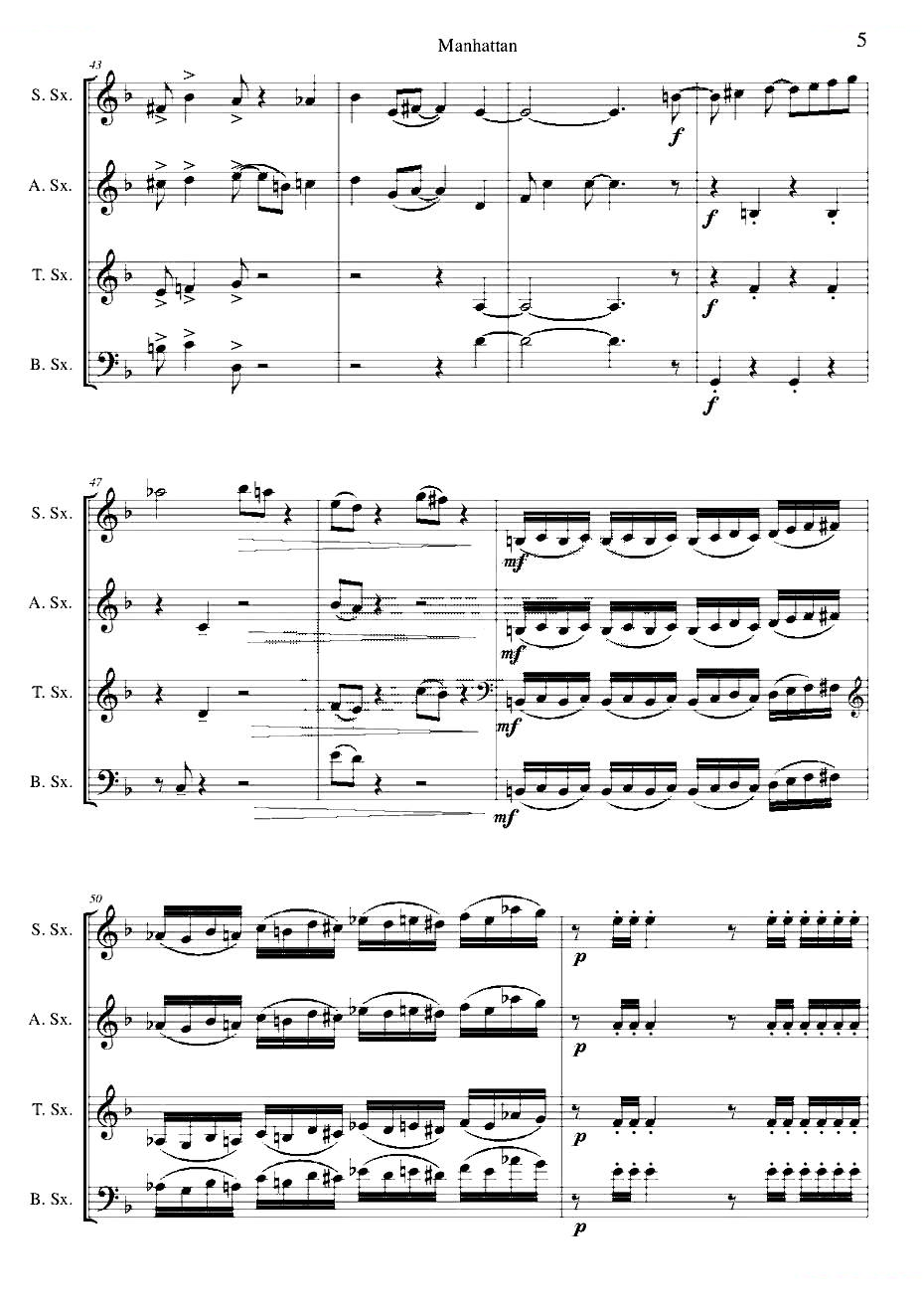 Manhattan score（四重奏）