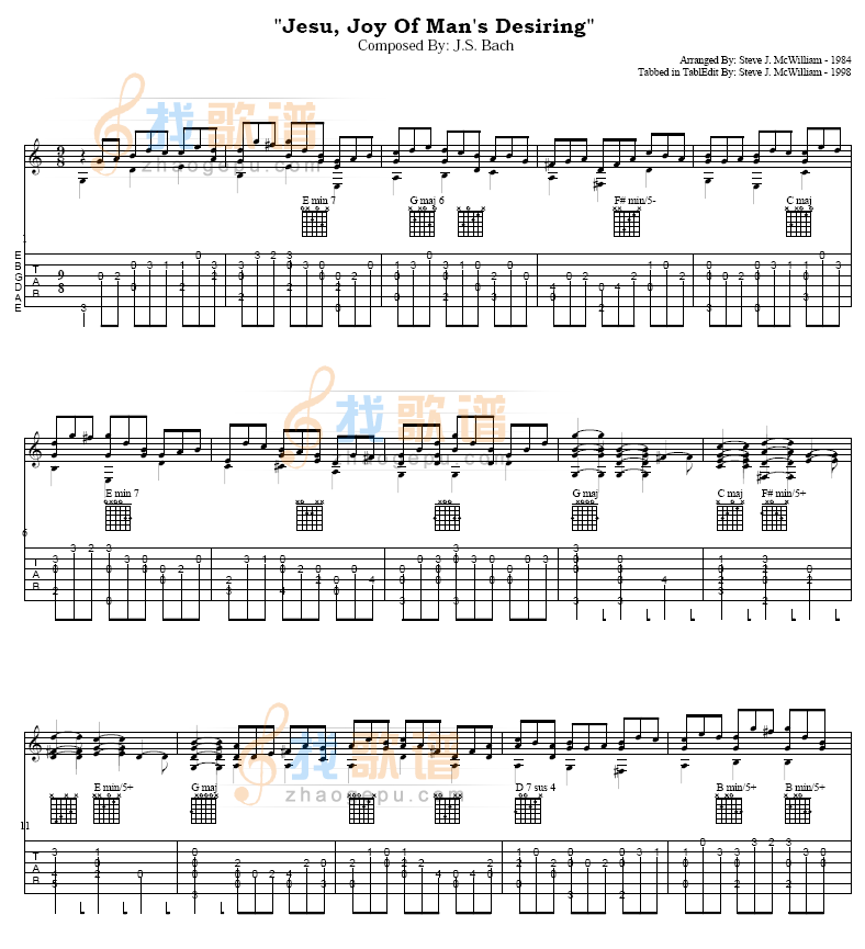 Jesu, Joy of Mans Desiring吉他谱( 六)