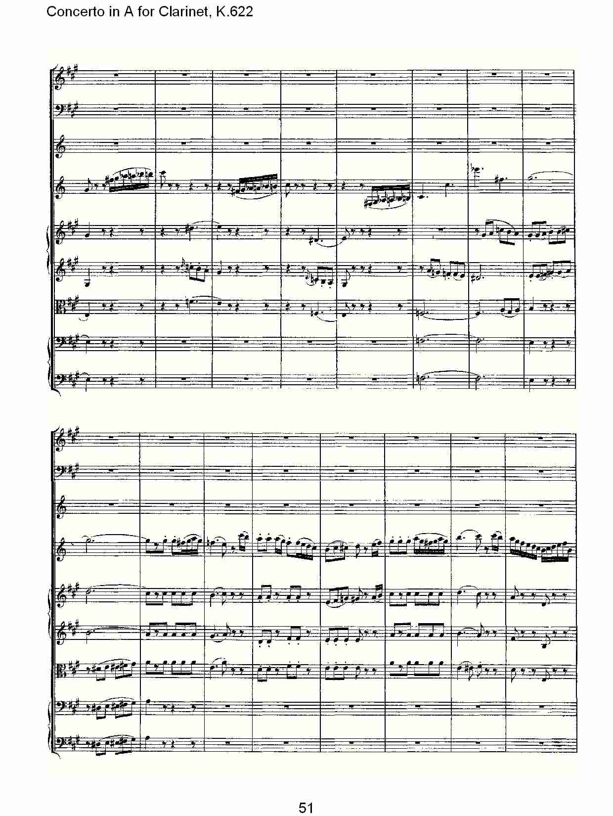 A调单簧管协奏曲, K.622（十一）