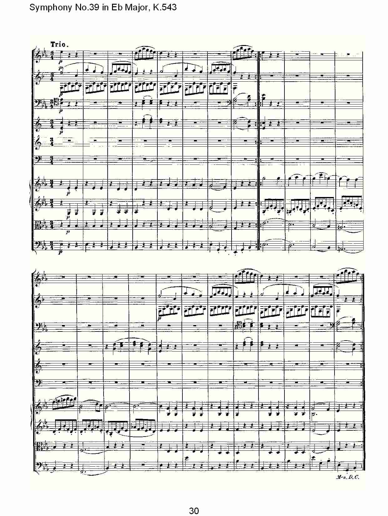 Eb大调第三十九交响曲K.543 （六）