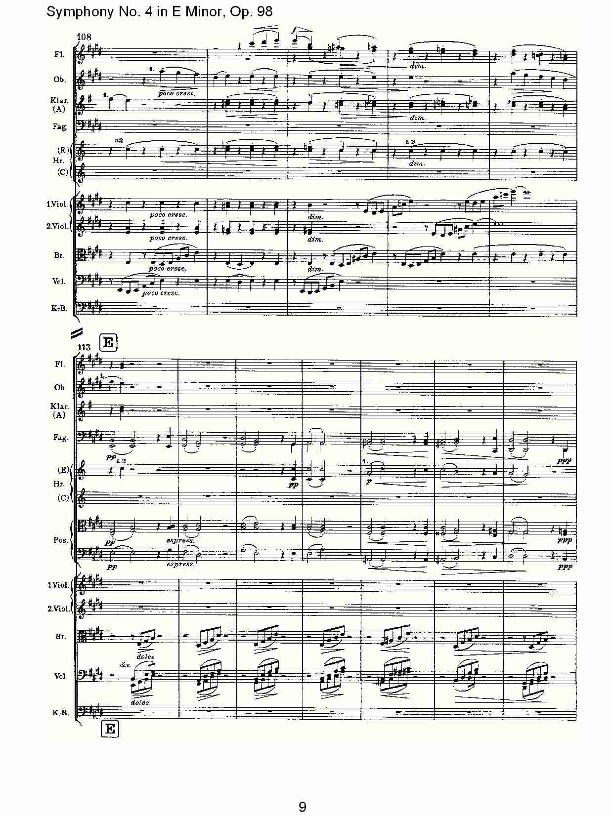 E小调第四交响曲, Op.98第四乐章（二）