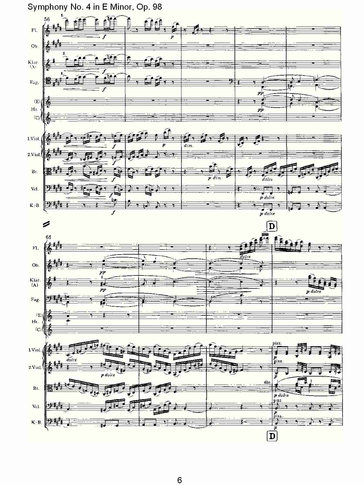 E小调第四交响曲, Op.98第二乐章（二）