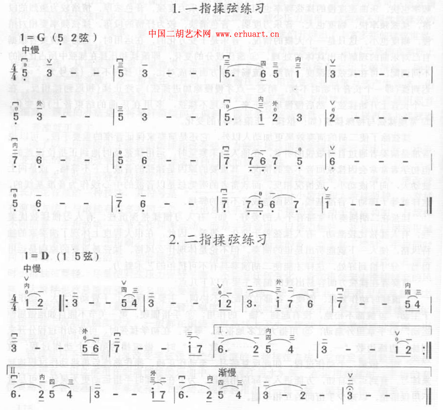 一指揉弦练习曲谱