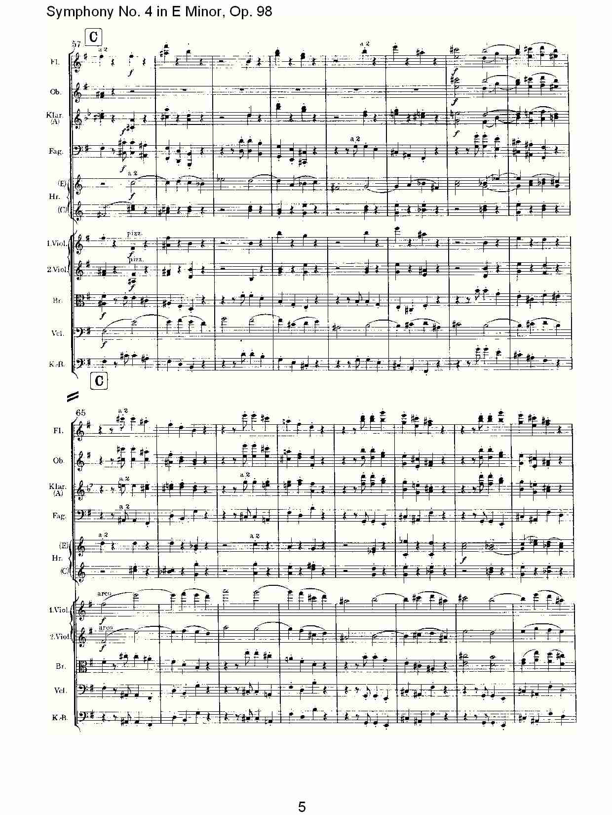 E小调第四交响曲, Op.98第一乐章（一）