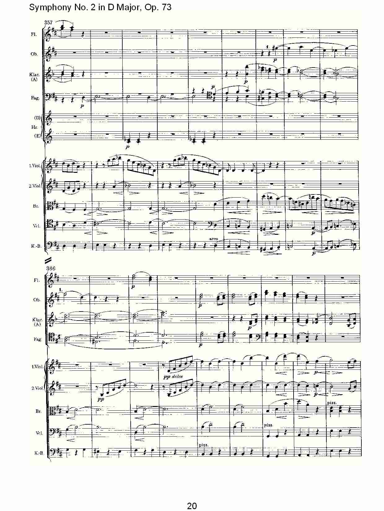 D大调第二交响曲, Op.73第一乐章（四）