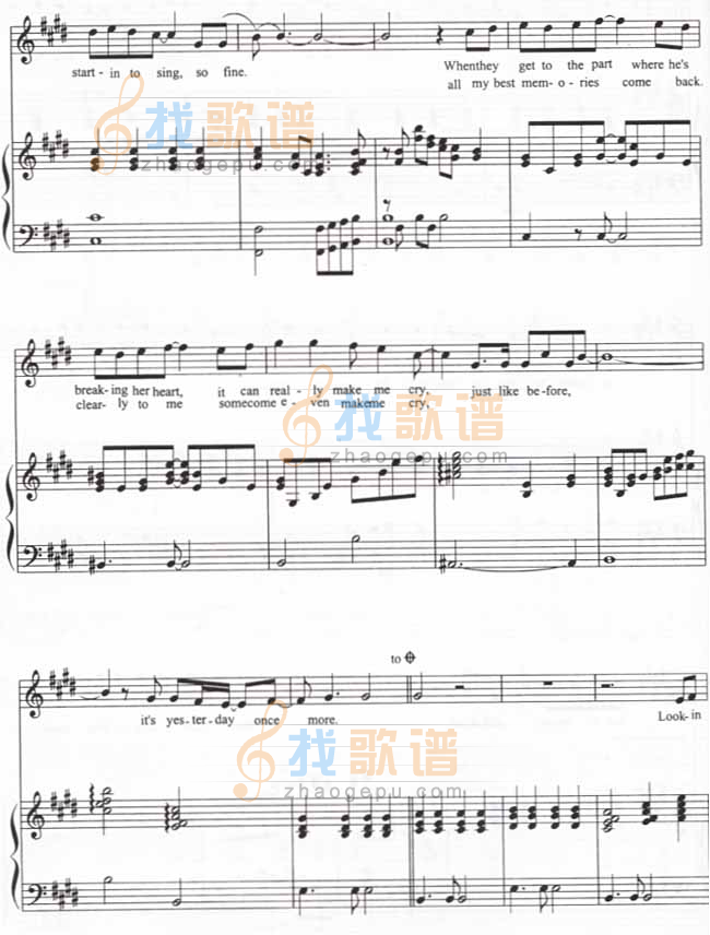 Yesterday Once More－欧美