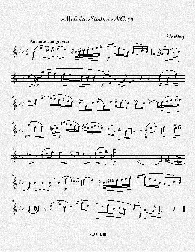 四十八首旋律练习曲之三十五